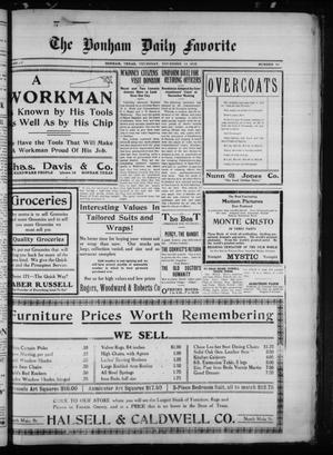 The Bonham Daily Favorite (Bonham, Tex.), Vol. 15, No. 93, Ed. 1 Thursday, November 14, 1912