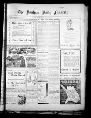 The Bonham Daily Favorite (Bonham, Tex.), Vol. 12, No. 255, Ed. 1 Friday, June 24, 1910