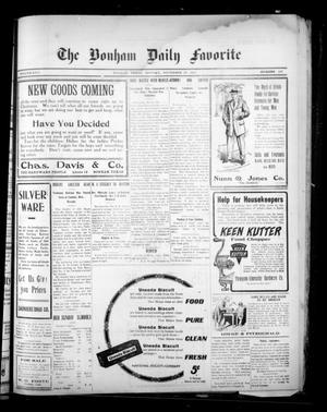 The Bonham Daily Favorite (Bonham, Tex.), Vol. 13, No. 107, Ed. 1 Monday, November 28, 1910