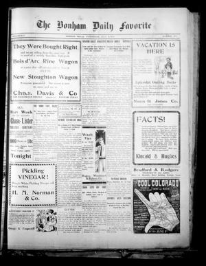 The Bonham Daily Favorite (Bonham, Tex.), Vol. 12, No. 265, Ed. 1 Wednesday, July 6, 1910