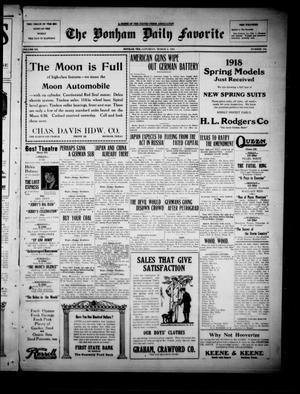 The Bonham Daily Favorite (Bonham, Tex.), Vol. 20, No. 183, Ed. 1 Saturday, March 2, 1918