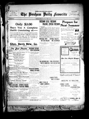 The Bonham Daily Favorite (Bonham, Tex.), Vol. 18, No. 26, Ed. 1 Thursday, September 2, 1915