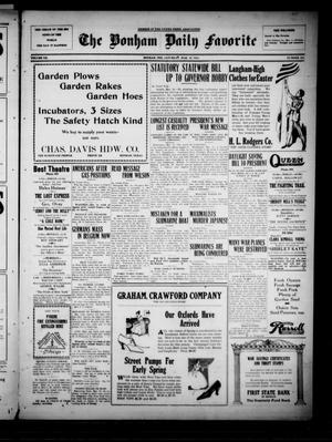 The Bonham Daily Favorite (Bonham, Tex.), Vol. 20, No. 195, Ed. 1 Saturday, March 16, 1918