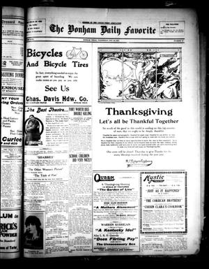 The Bonham Daily Favorite (Bonham, Tex.), Vol. 18, No. 97, Ed. 1 Wednesday, November 24, 1915