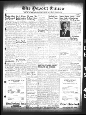 The Deport Times (Deport, Tex.), Vol. 40, No. 3, Ed. 1 Thursday, February 19, 1948