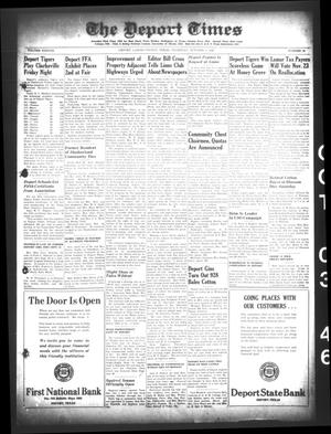 The Deport Times (Deport, Tex.), Vol. 38, No. 35, Ed. 1 Thursday, October 3, 1946