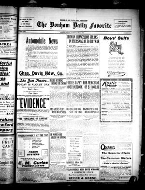 The Bonham Daily Favorite (Bonham, Tex.), Vol. 18, No. 110, Ed. 1 Thursday, December 9, 1915