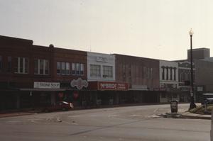 [Photograph of Storefronts on Oak Street in Denton, Texas]