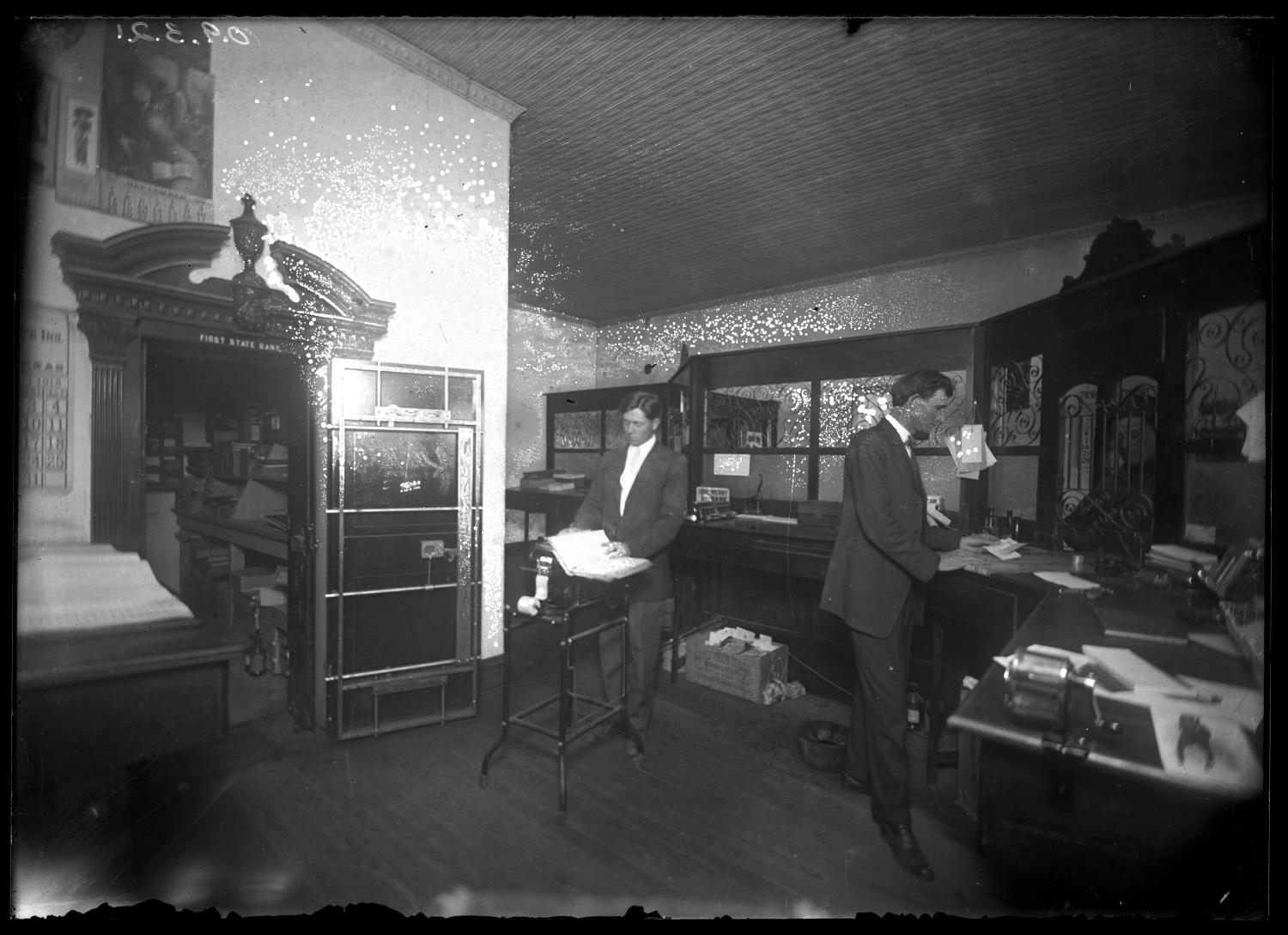 Interior View of First State Bank - The Portal to Texas ...