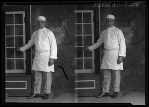 [Two Portraits of Man in Chef's Clothes]