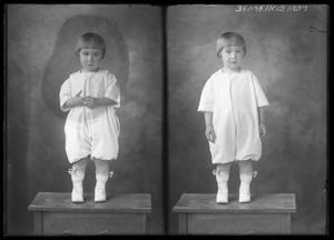 Primary view of object titled '[Young Girl Wearing a Romper]'.
