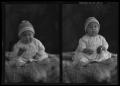Photograph: [Two Portraits of Baby with Hat on Fur]