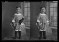 Photograph: [Two Portraits of Baby Standing on Table]