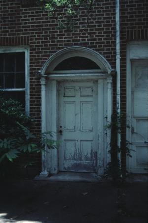 Primary view of object titled '[William Clayton House, (south entrance to south outbuilding)]'.