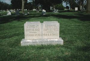 [Llano Cemetery, (brother & sister monument)]