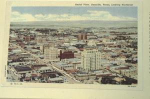 [Santa Fe Building, (aerial view looking northeast)]