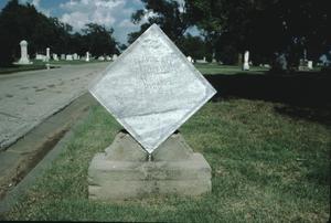 [Llano Cemetery, (diamond shaped monument on concrete base)]