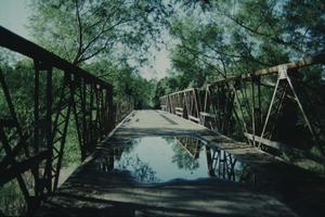 [Eichelberger Bridge, (looking N at bridge)]