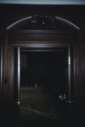 Primary view of object titled '[West Mansion, (library detail)]'.