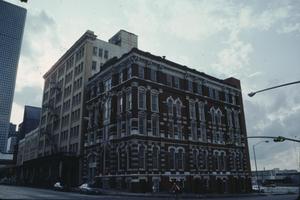 Primary view of object titled '[Hermann Estate Building, Houston Cotton Exchange Building (l to r)]'.
