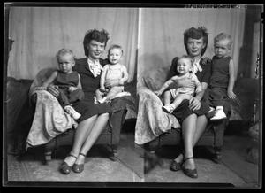 [Portraits of a Woman and Two Babies]