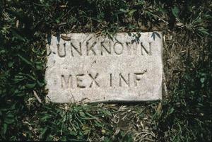 [Llano Cemetery, (flu victim grave marker, concrete)]