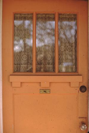 [Fluegel House, (door detail)]