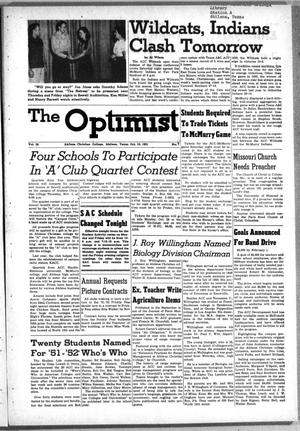 The Optimist (Abilene, Tex.), Vol. 39, No. 6, Ed. 1, Friday, October 19, 1951
