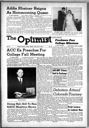 The Optimist (Abilene, Tex.), Vol. 39, No. 10, Ed. 1, Friday, November 16, 1951