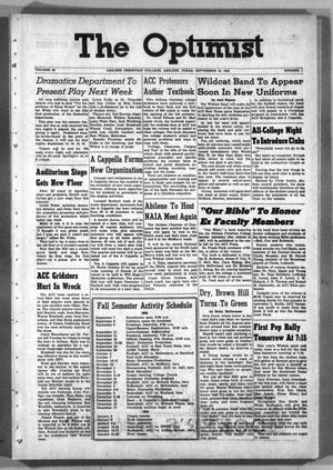 The Optimist (Abilene, Tex.), Vol. 40, No. 1, Ed. 1, Friday, September 12, 1952
