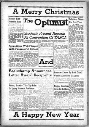 The Optimist (Abilene, Tex.), Vol. 40, No. 14, Ed. 1, Friday, December 12, 1952