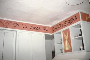 [Casa del Gallo y Sierna - Holden Property, (stencil above kitchen cabinets)]