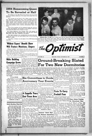 The Optimist (Abilene, Tex.), Vol. 42, No. 7, Ed. 1, Saturday, October 30, 1954