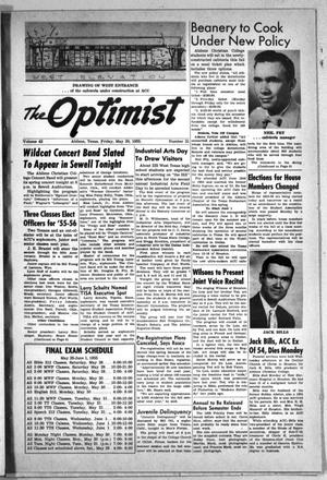 Primary view of object titled 'The Optimist (Abilene, Tex.), Vol. 42, No. 31, Ed. 1, Friday, May 20, 1955'.