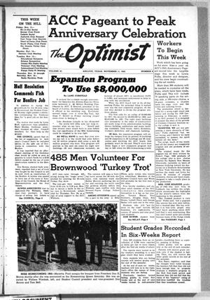 The Optimist (Abilene, Tex.), Vol. 43, No. 8, Ed. 1, Friday, November 11, 1955