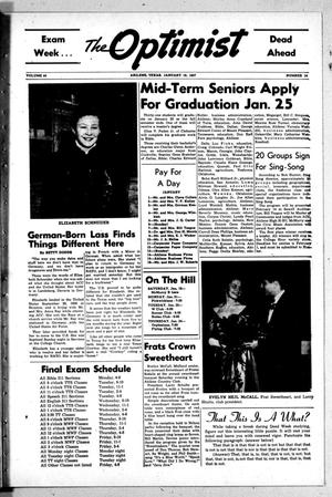 The Optimist (Abilene, Tex.), Vol. 44, No. 14, Ed. 1, Friday, January 18, 1957