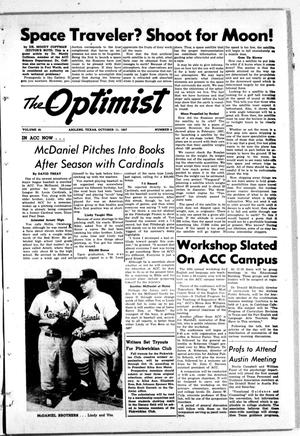 Primary view of object titled 'The Optimist (Abilene, Tex.), Vol. 45, No. 4, Ed. 1, Friday, October 11, 1957'.