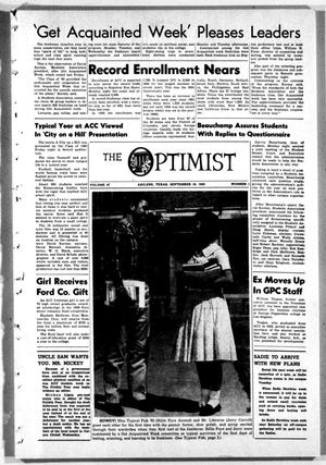 The Optimist (Abilene, Tex.), Vol. 47, No. 1, Ed. 1, Friday, September 18, 1959
