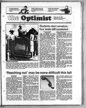 The Optimist (Abilene, Tex.), Vol. 70, No. 54, Ed. 1, Friday, April 22, 1983