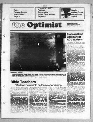 The Optimist (Abilene, Tex.), Vol. 70, No. 61, Ed. 1, Sunday, July 24, 1983