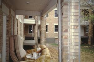 [Markeen Apartments, (looking E from back porch of Daggett St Bldg toward rear of St Louis Bldg)]