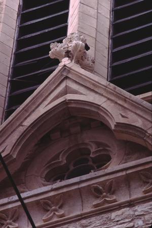 Primary view of object titled '[St. Mary's Cathedral, (detail of tower)]'.