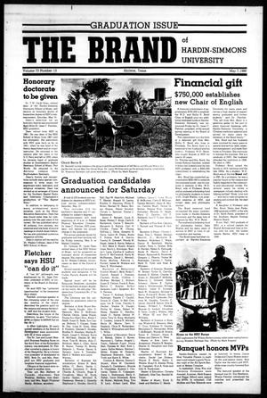 The Brand of Hardin-Simmons University (Abilene, Tex.), Vol. 73, No. 13, Ed. 1, Wednesday, May 7, 1986