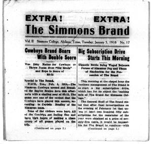 The Simmons Brand (Abilene, Tex.), Vol. 2, No. 17, Ed. 1, Saturday, January 5, 1918