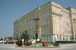 [Forth Worth High School, (looking NW at South Elevation)]