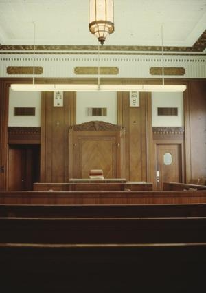 [Jefferson County Courthouse, (courtroom before restoration)]