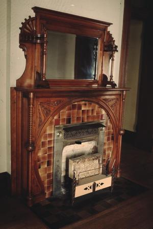 Primary view of object titled '[Butler House, (Dining room mantle)]'.