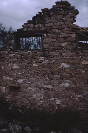 [Perone Ranch, (view of NE of interior of windows at east end of structure)]