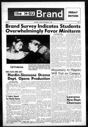 The H-SU Brand (Abilene, Tex.), Vol. 54, No. 18, Ed. 1, Friday, November 8, 1968