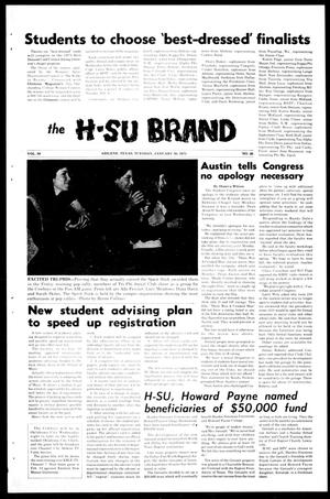 The H-SU Brand (Abilene, Tex.), Vol. 58, No. 26, Ed. 1, Tuesday, January 30, 1973